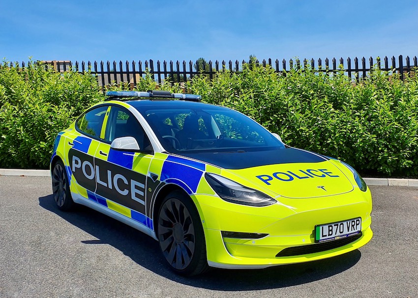 New Tesla Model 999 Police Trial Model 3 Electrifying   Emergency Response Model 3 Front 